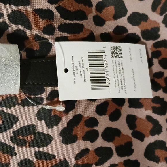 Kate Spade NWT KITT Leopard Print Tote Bag Set - XL - Picture 7 of 12